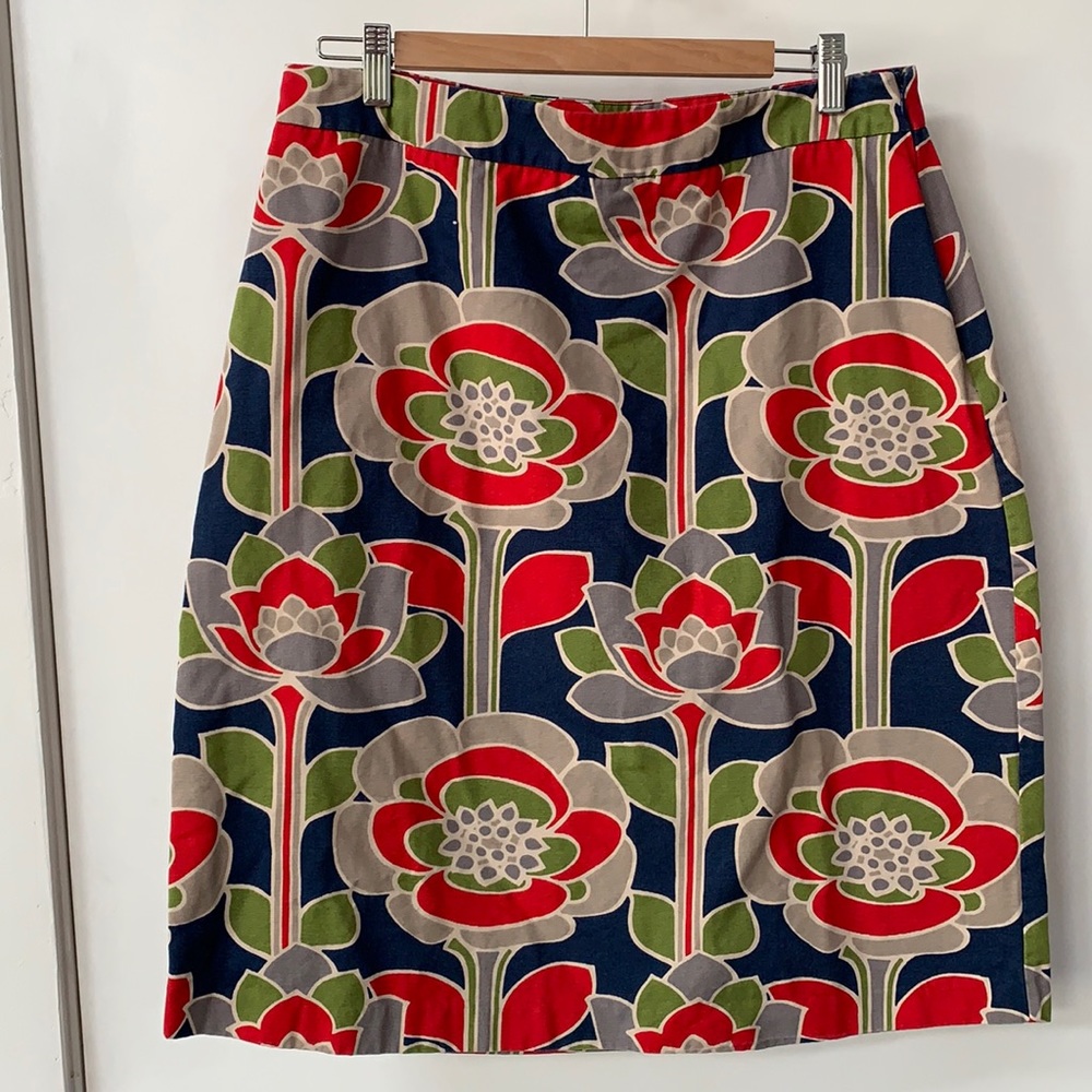 Boden bold flower pattern skirt